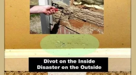 A Tiny Divot in Drywall Inside – and Devastation Outside